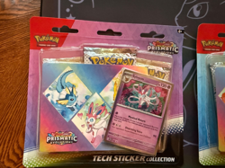 Pokemon TCG Prismatic Evolutions Tech Sticker Collection All 3 Sealed - Image 4