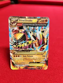 2014 Pokemon Primal Groudon EX Holo 86/160 Moderately Played - Image 1