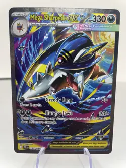 Mega Sharpedo Ex 127/094 - Special Illustration SIR Pokemon Phantasmal Flames NM - Image 1
