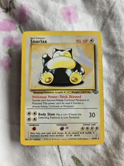 Pokemon TCG Snorlax Jungle Card 27/64 Rare Non-Holo HP - Image 1