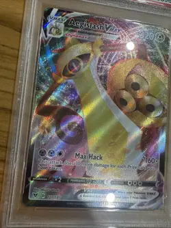 Pokemon TCG 2020 SWSH Vivid Voltage FA/Aegislash Vmax Full Art #127 PSA 10 GM MT - Image 2