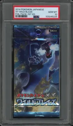 PSA 10 Wild Blaze 1st Edition Japanese Pokemon Booster Pack - Image 1