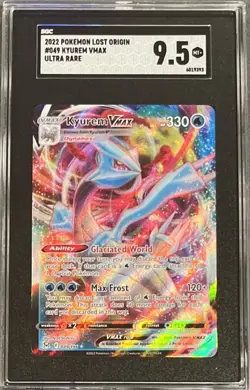Kyurem VMAX 049/196 Swsh11: Lost Origin Holo Pokemon (2022) Rare SGC Mint+ 9.5 - Image 1