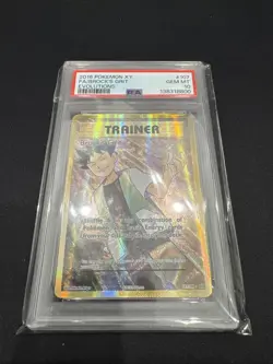 2016 POKEMON XY EVOLUTIONS #107 FULL ART/BROCK'S GRIT PSA 10 - Image 1