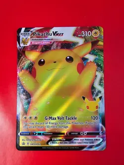 Pokemon Pikachu TCG VMAX SWSH062 Celebrations Full Art Black Star Promo NM/M - Image 3