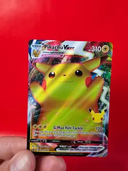 Pokemon Pikachu TCG VMAX SWSH062 Celebrations Full Art Black Star Promo NM/M - Image 5