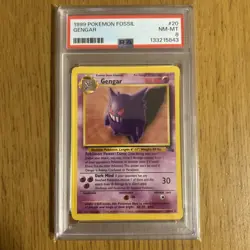 1999 Gengar Non-Holo 20/62 Fossil Set Unlimited Rare WOTC Pokemon TCG Mint PSA 8 - Image 1