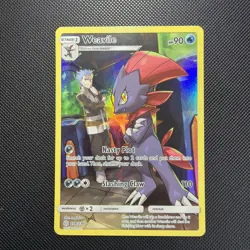 Pokemon Weavile TCG Sun & Moon Cosmic Eclipse Holo Card 238/236 - Image 1