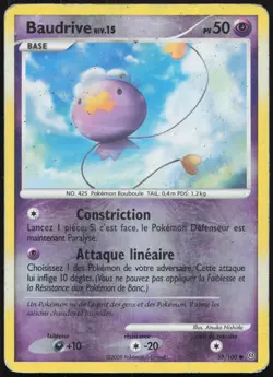 Carte Pokemon Baudrive 58/100 Reverse Tempete Francais - Image 1