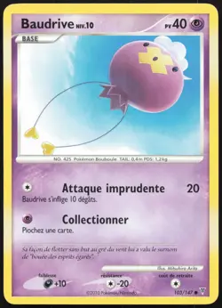 Carte Pokemon Baudrive 103/147 Vainqueurs Supremes Francais - Image 1