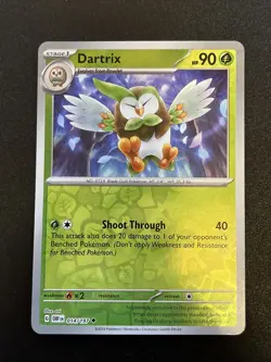 Pokemon TCG Dartrix Sv03: Obsidian Flames 014/197 Reverse Holo Uncommon - Image 1