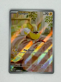 Pokemon TCG Yamper 99/94 Me2: Phantasmal Flames Illustration Rare Pack Fresh -NM - Image 1