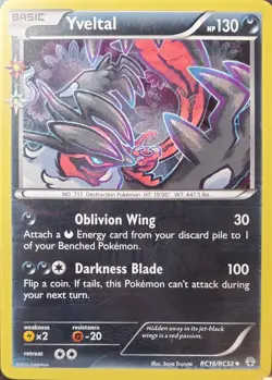 Yveltal Full Holo RC16/RC32 NM Pokemon Generations Series - Image 1