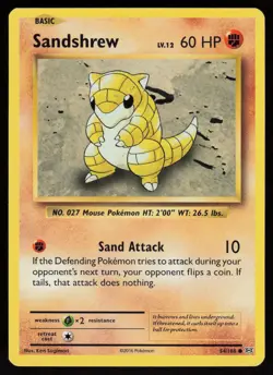 Sandshrew 54/108 Pokemon Evolutions Common Moderately Played - Image 1