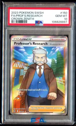 Professor's Research #150 Full Art Pokemon SWSH Crown Zenith: PSA 10 GEM MINT 💎 - Image 1