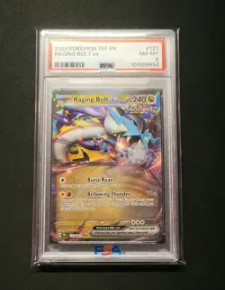 2024 POKEMON TEF ENglish TEMPORAL FORCES #123 RAGING BOLT EX PSA 8 123/162 - Image 3