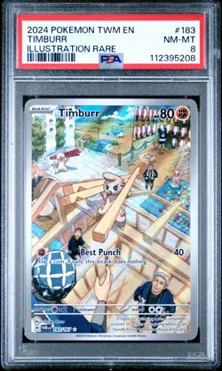 Timburr 2024 Pokemon Twilight Masquerade PSA 8 #183 - Image 1