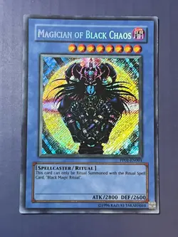 Yugioh Magician of Black Chaos PP01-EN001 Secret Rare Unlimited LP/MP - Image 1