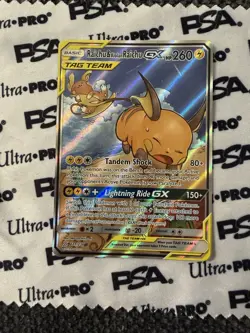 Pokemon Raichu & Alolan Raichu GX 221/236 Tag Team Alternate Art Unified Minds - Image 1