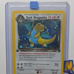 Dark Dragonite 5/82 Team Rocket 1st Edition Holo Rare 70 HP Pokemon TCG Card - Image 2