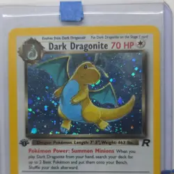Dark Dragonite 5/82 Team Rocket 1st Edition Holo Rare 70 HP Pokemon TCG Card - Image 3