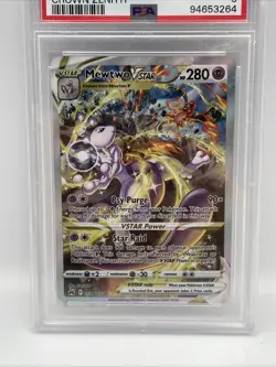 2023 POKEMON SWORD & SHIELD CROWN ZENITH #GG44 FULL ART/MEWTWO VSTAR PSA 9 - Image 3