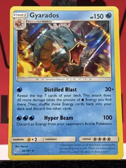 Gyarados 30/181 Holo Rare Sun Moon Team Up Pokemon TCG 2019 LP - Image 3
