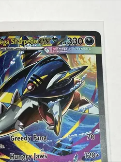 Mega Sharpedo ex 127/094 Special Illustration SIR Pokemon Phantasmal Flames NM - Image 2