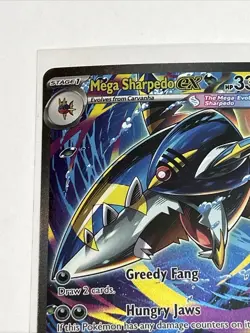 Mega Sharpedo ex 127/094 Special Illustration SIR Pokemon Phantasmal Flames NM - Image 3