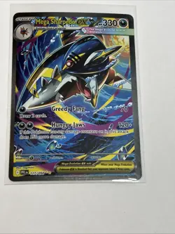 Mega Sharpedo ex 127/094 Special Illustration SIR Pokemon Phantasmal Flames NM - Image 4