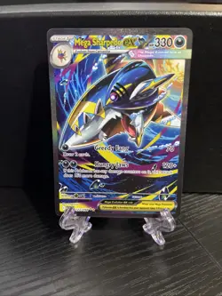 Mega Sharpedo ex 127/094 Special Illustration SIR Pokemon Phantasmal Flames NM - Image 1