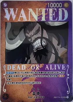 Chinese-Kaido SR ST04-003 SP Parall Premium Card One Piece Card Game - Image 1