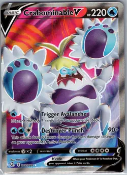 Crabominable V 248/264 SWSH08: Fusion Strike - Pokemon Card - NM - Image 1