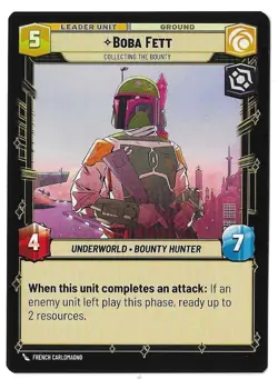 Star Wars Unlimited Boba Fett Bounty Hunter Spark of the Rebellion Card #015/252 - Image 2
