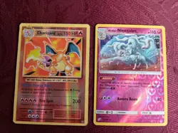 Lot Of 2 Pokemon Cards 2016 Charizard 11/108 2019 Ninetales 111/181 Holo - Image 1