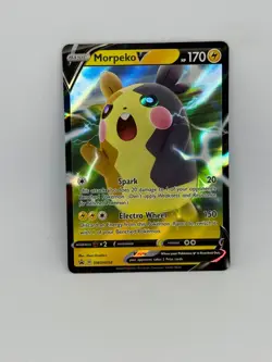 Pokemon Card Morpeko V SWSH056 Black Star Promo HOLO RARE - NM - Image 1