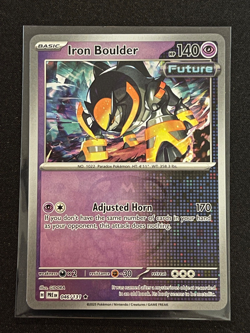 Pokemon TCG Prismatic Evolutions Iron Boulder Master Ball Holo Card 046/131 - Image 1