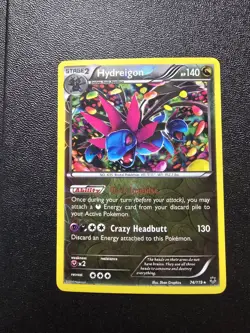 Pokemon Card Hydreigon Phantom Forces Reverse Holo Rare 74/119 Near Mint - Image 1