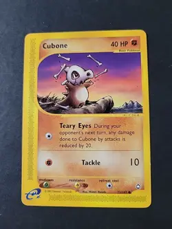 LP Pokemon Cubone 72/147 Aquapolis Regular Common - Image 1