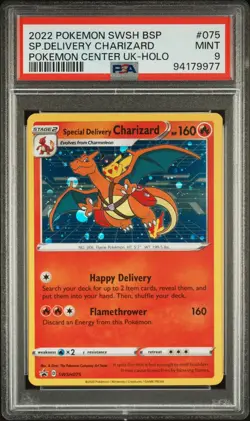 2022 Special Delivery Charizard SWSH075 English Pokemon Center Promo PSA 9 MINT - Image 1