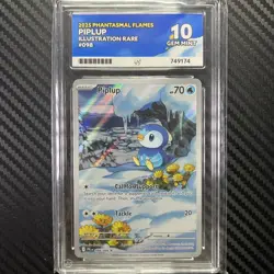 Piplup 098/094 Phantasmal Flames ACE 10 GEM MINT Pokemon TCG - Image 1