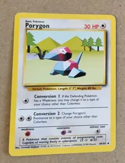 Pokemon Uncommon Card : Porygon 39/102 (Base Set) - Image 1