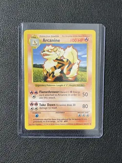 Pokemon TCG - Arcanine 23/102 Base Set Uncommon Shadowless WOTC 1999 - NM+ - Image 1