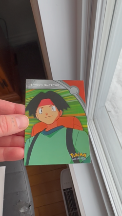 Pokemon Topps TV Series 3 Tracey Sketchit #HV11 Heroes & Villains HOLO BLUE LOGO - Image 2