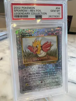 2002 Pokemon Spearow Legendary Collection #94/110 Reverse Holo PSA10 Pop24 - Image 1