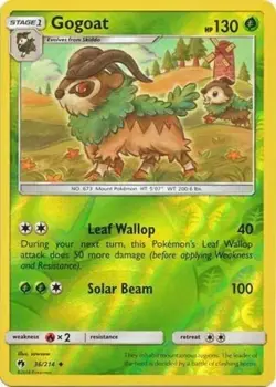 Pokemon - Gogoat - 36/214 - Reverse Holo - Lost Thunder - NM/M - Image 1