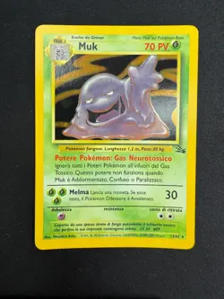 Pokemon Muk 13/62 Fossil Rara Holo Unlimited Wizards ITA Carte Vintage - Image 1