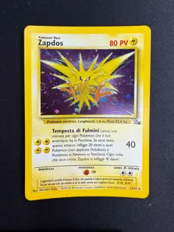 Pokemon Zapdos 15/62 Fossil Rara Holo Unlimited Wizards ITA Carte Vintage - Image 1