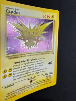 Pokemon Zapdos 15/62 Fossil Rara Holo Unlimited Wizards ITA Carte Vintage - Image 5