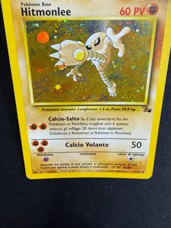 Pokemon Hitmonlee 7/62 Fossil Rara Holo Unlimited Wizard ITA Carte Vintage - Image 5